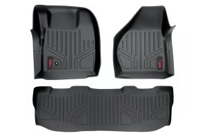 Ford F-250 Super Duty Floor Mats - Front + Rear - Rough Country - Crew Cab - '08-'10